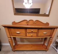 Solid Wood 4-drawer Hutch-$75 OBO