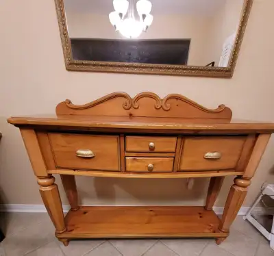 Solid Wood 4-drawer Hutch-$50 OBO, View more