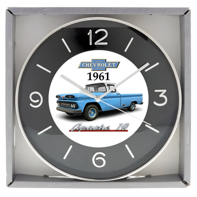 Brand new boxed wall clock approximately 10 inches in diameter featuring Custom designed artwork. Cl...