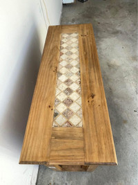 Solid Pine wood Santa Fe Rusticos Sofa table (BRICK)