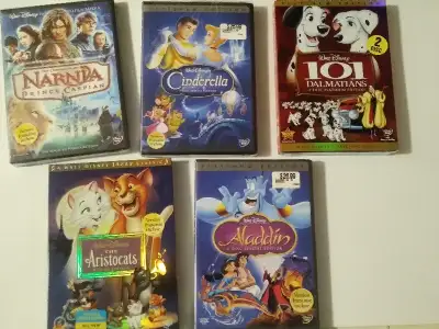 Disney classic movies, sealed DVDs, never opened., View more
