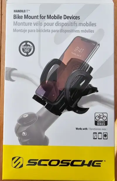 Bike mount handlebar. For ebike, electric bicycle, electric bike, regular bike, bicycle. Scosche han...