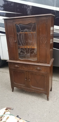 Antique buffet and hutch