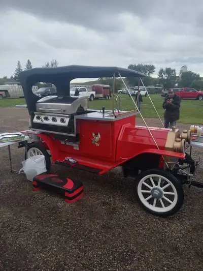 Feast your eyes on this custom-built Model T BBQ, perfect for adding a cash to your outdoor cooking!...