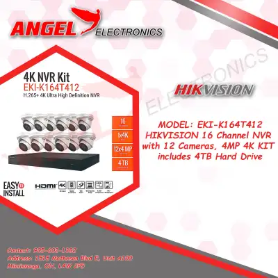 EKI-K164T412 Hikvision NVR kit @Angel Electronics Mississauaga , View more