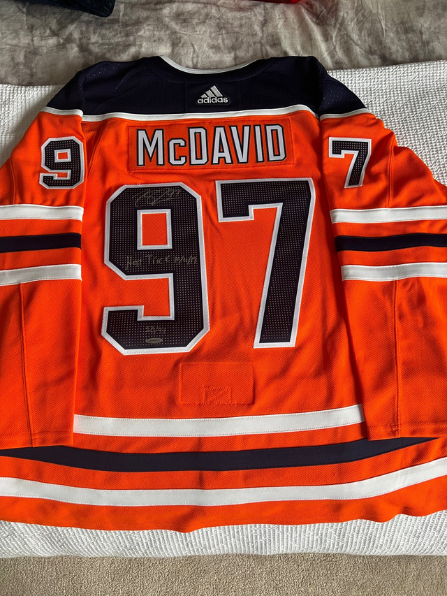 Connor Mcdavid Signed & Inscribed “Hat Trick” LE OF 97  in Arts & Collectibles in Oshawa / Durham Region