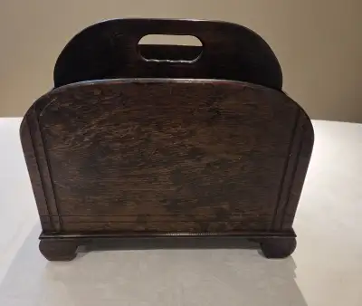 Vintage Solid Wood Magazine Holder/Rack, View more