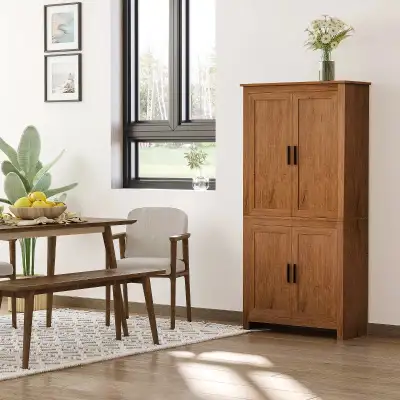 64" Kitchen Pantry Cabinet, Freestanding Storage Cabinet with 4 , View more