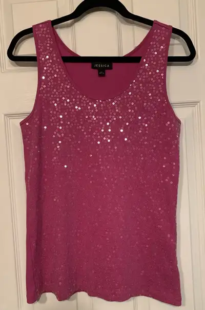 JESSICA; Clear Sequin Tank! New!, View more