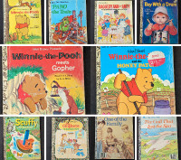 Lot of 10 Little Golden Books kids children Vintage Pooh