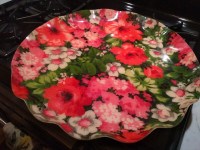Vintage Serving tray floral Made in Barrie, ON