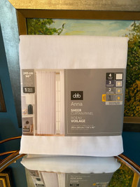 18 x Sheer Curtain Panels 116"x96" ($13 per panel)