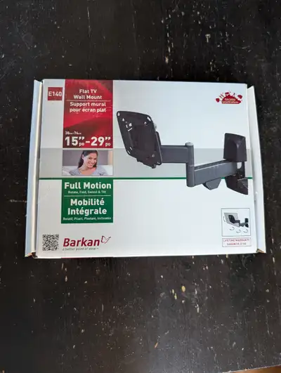 Barkan E140 Full Motion TV Wall Mount (15"-29" Screens) - NIB, View more