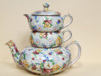 Lord Nelson Ware Chintz Rose Time Stackable Tea For One Set