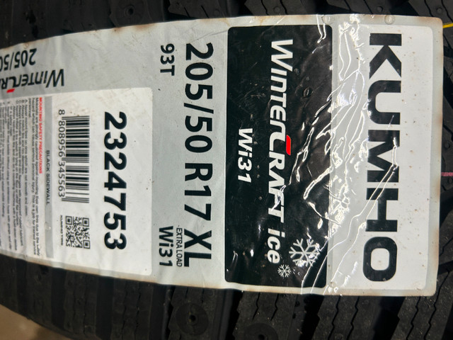 4 Brand New Kumho Wintercraft Ice Wi31 205/50R17  tires in Tires & Rims in Ottawa