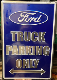 Ford Truck Parking Only Beautiful BLUE Metal Sign