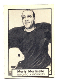 1962 Topps CFL #138 Marty Martinello Argonauts Hamilton NM SHAPE