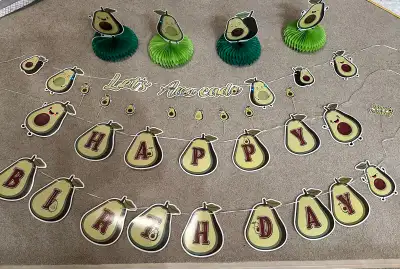 Avacado Birthday Themed Party Decor, View more