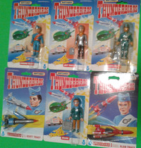 Set of six Thunderbird action figures and spacecraft by Matchbox