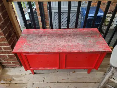FREE - RED WOOD CHEST, View more