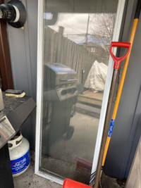 Steel door glass insert