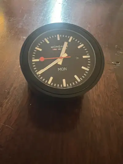 Mondaine Swiss made desk clock., View more