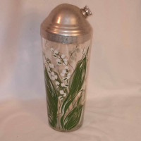 RARE 1950s Anchor Hocking Lily Of The Valley Cocktail Shaker!