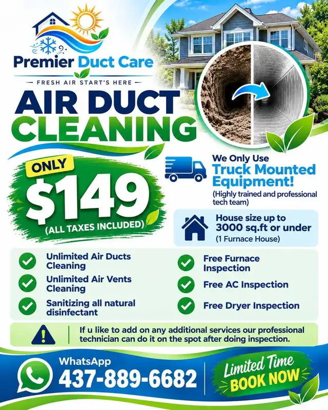 Professional Air Duct Cleaning Service Only $149