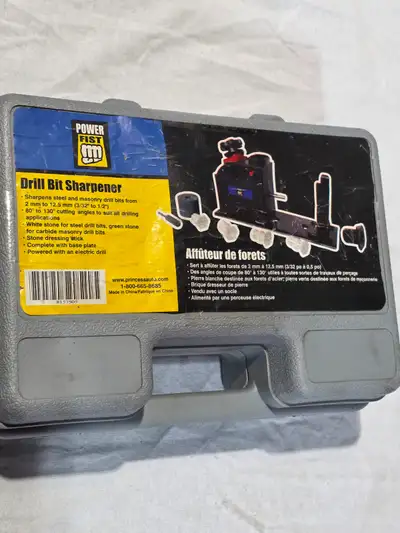 Powerfist Drill Bit Sharpener Kit with Hard Case | 3/32" to 1/2", View more