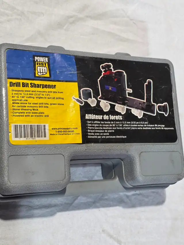 Powerfist Drill Bit Sharpener Kit with Hard Case | 3/32" to 1/2" in Power Tools in Ottawa - Image 2
