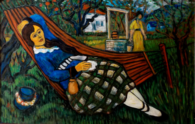 Double Sided Original Painting-Quebec , D.G. in Arts & Collectibles in City of Toronto - Image 2