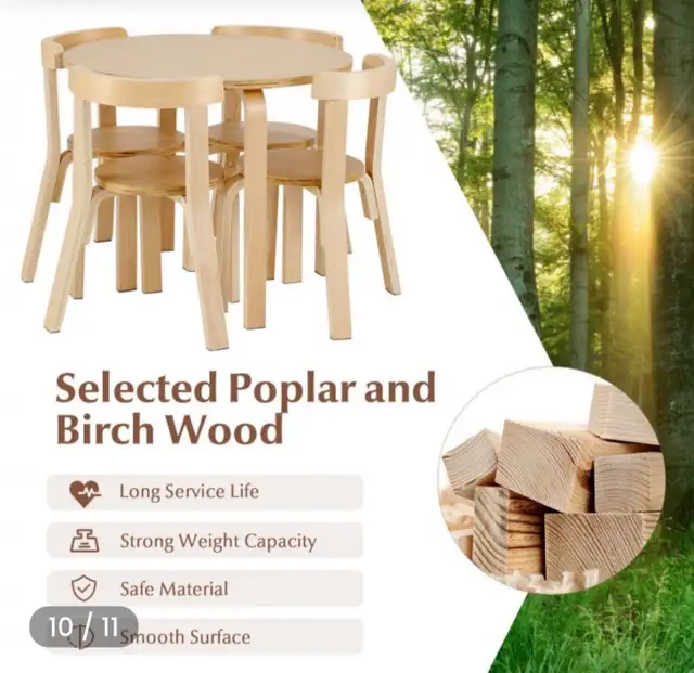 5 pc kids table and chair set with blocks.  in Dining Tables & Sets in Bridgewater - Image 7