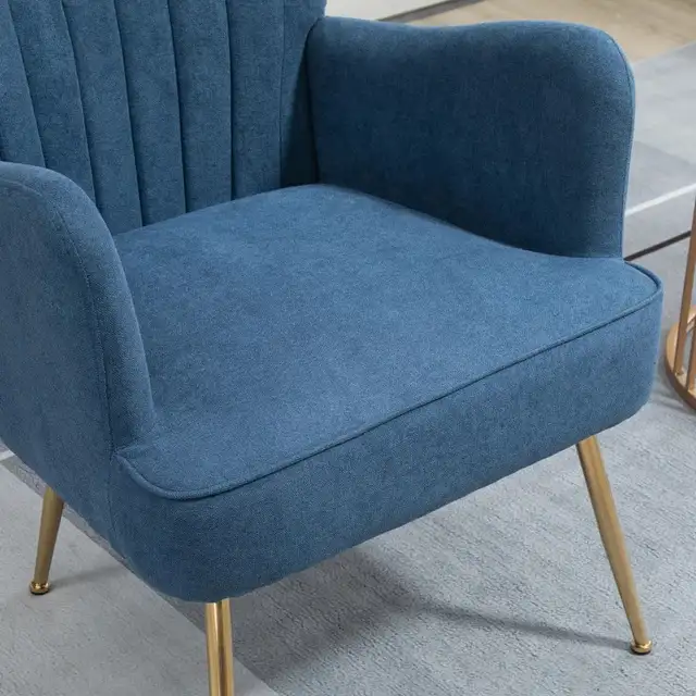 Velvet Accent Chairs, Modern Living Room Chair, Tall Back Leisur in Chairs & Recliners in Markham / York Region - Image 7