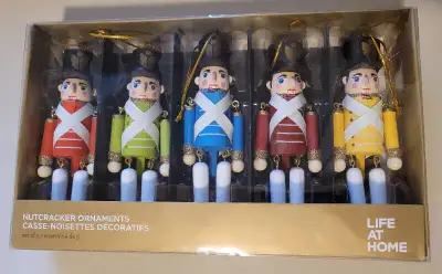 Life at Home 5-Inch Wood Nutcracker Ornaments - Set of 5, View more