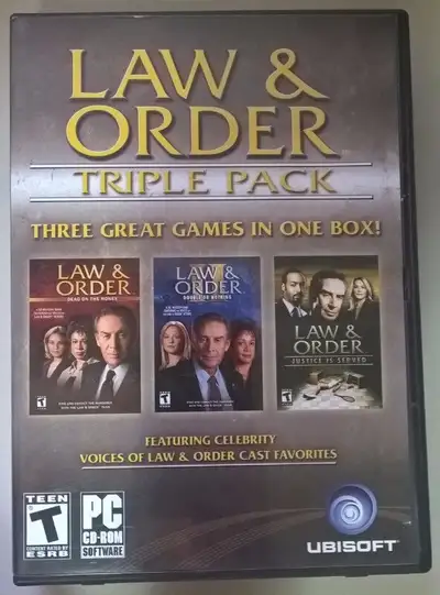 Law & Order Triple Pack PC Computer Software Video  - PC Ubisoft, View more