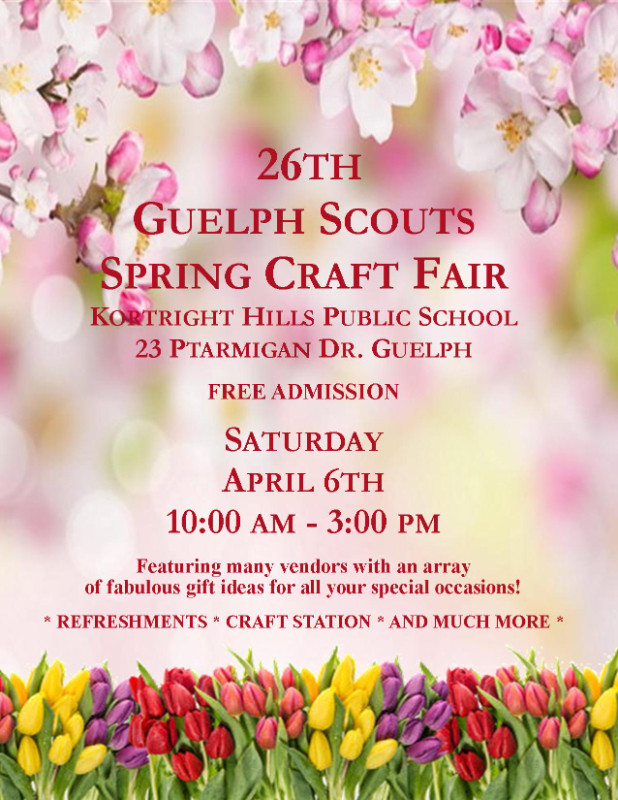 26th Scout Group Spring Craft Fair in Events in Guelph