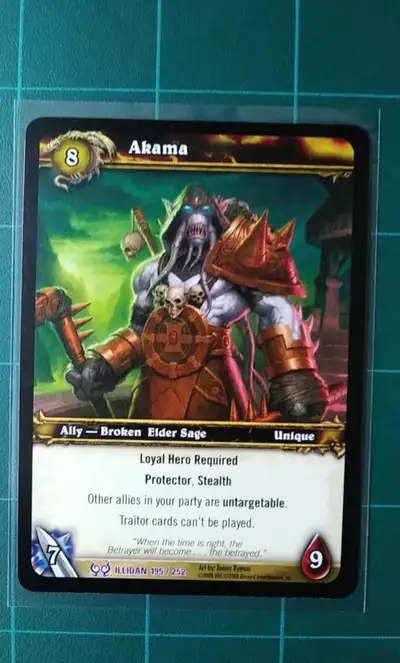 WoW TCG World Of Warcraft The Hunt For Illidan # 195 Akama Epic, View more