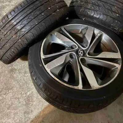 Tires With Rim, belonged to Hyundai Elantra, only 500km drove on these tires. $600 OBO