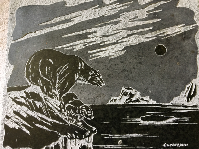 Soapstone etching of Polar bears souvenir  Niagara Falls 8 x 10 in Arts & Collectibles in St. Catharines - Image 3