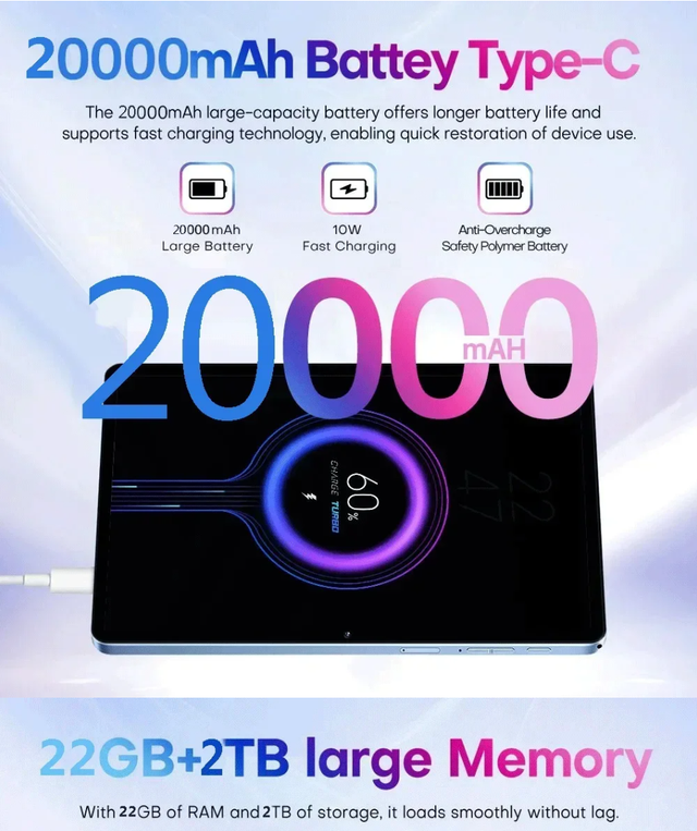 2026 NEW Pad P90 Pro Tablet 11inch 22GB+2TB Tablets Android 16 ...