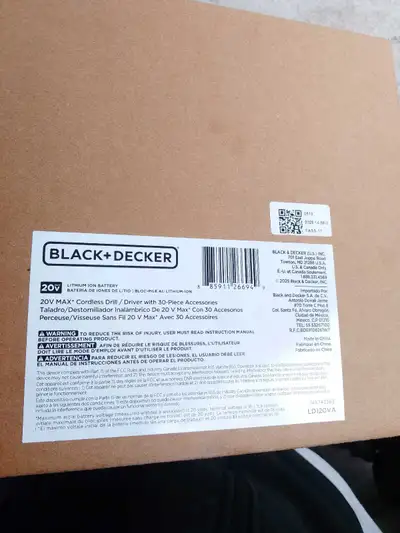 black n Decker 20v cordless drill, View more