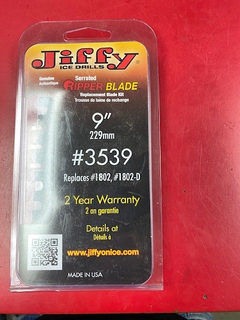 Jiffy 9" RIPPER  replacement blade # 3539 3 in stock in Fishing, Camping & Outdoors in North Bay