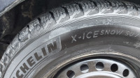 4 MICHELIN P235/65R16 X-ICE® SNOW SUV Winter tires on steel rims