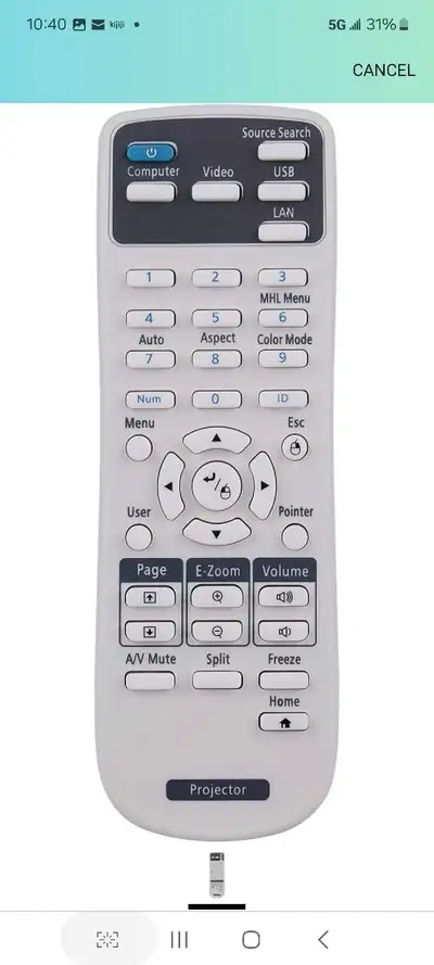 Remote Control Replacement Compatible with Epson Projector VS230, View more