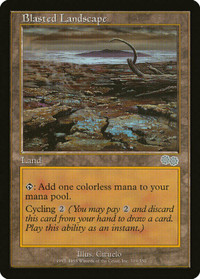 1998 MTG - Blasted Landscape - Urza's Saga #319 Unplayed NM/MT