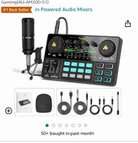 Audio Interface Podcast Equipment Bundle, MAONOMaonocaster Lite 