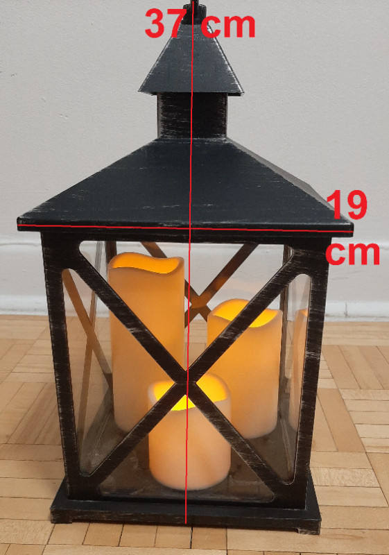 Plastic Lantern 3 LED CHRISTMAS Candles DECOR, window lights in Arts & Collectibles in City of Toronto - Image 2