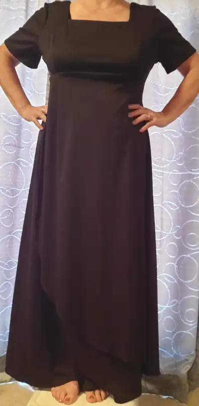 Full length black dress, View more