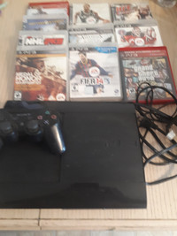 PS3 console, with games, 