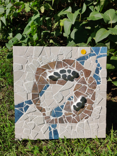 Local Lanark County artist Materials: ceramic tile on wood panel Dimensions: 14 1/2 inches by 14 1/2...